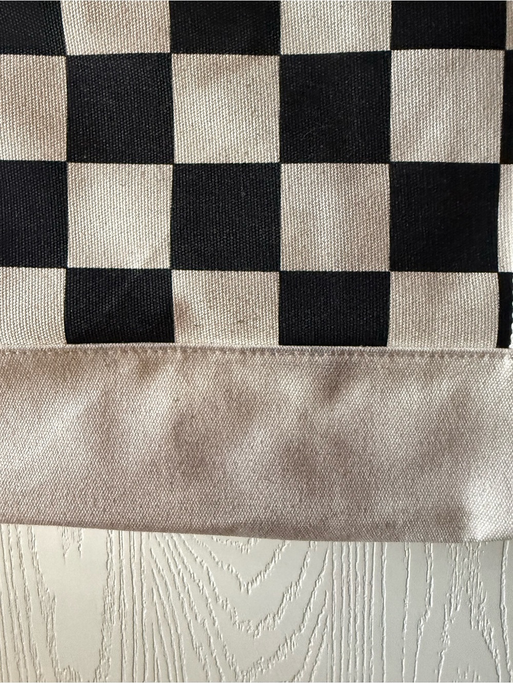 Vans Black and Cream Checkerboard Canvas Tote Bag - Picture 5 of 8